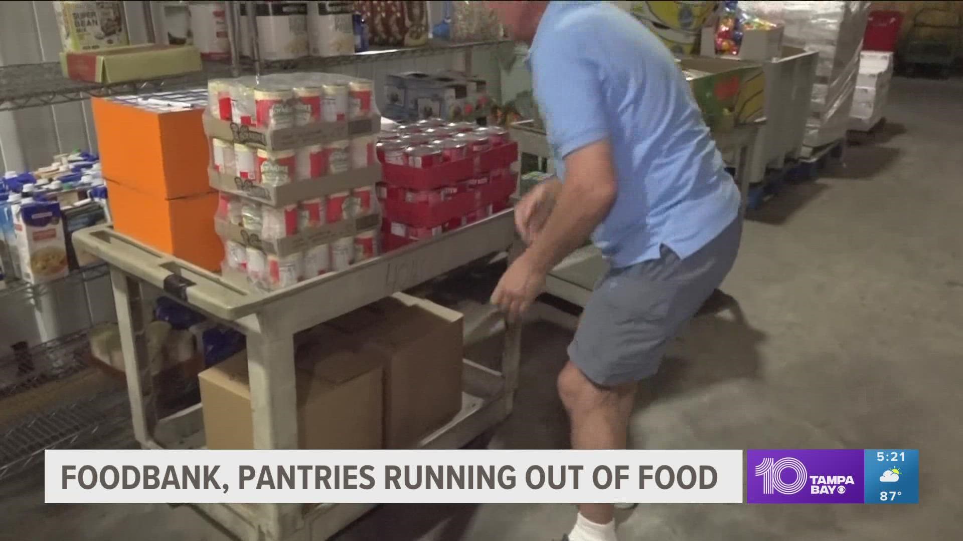 In the past few months, food prices have climbed by around 8%, and coordinators of the Food Bank of Manatee run by Meals on Wheels Plus say it's affecting services.