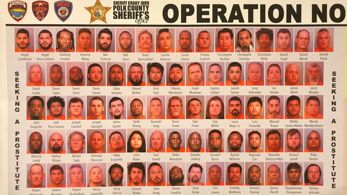 Polk County human trafficking, prostitution sting leads to 154 arrests