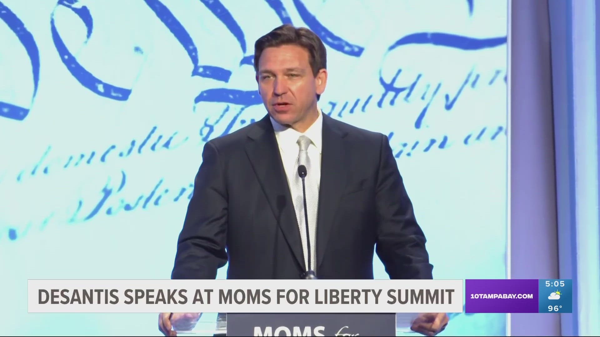 DeSantis highlighted his efforts to reform public education here in Florida – many of them controversial including his Parental Rights in Education Act.