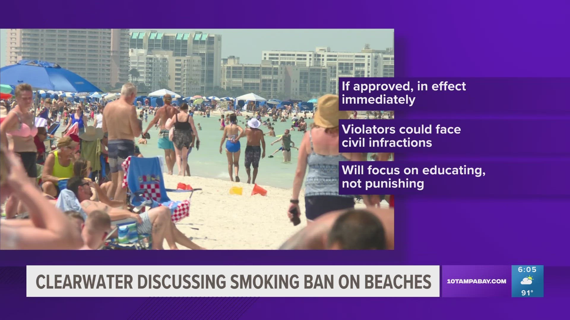City council unanimously backed a smoking and vaping ban for public beaches and parks on Thursday.