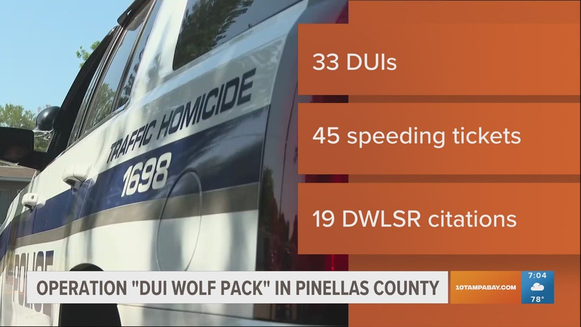 Operation 'DUI wolf pack' in Pinellas County