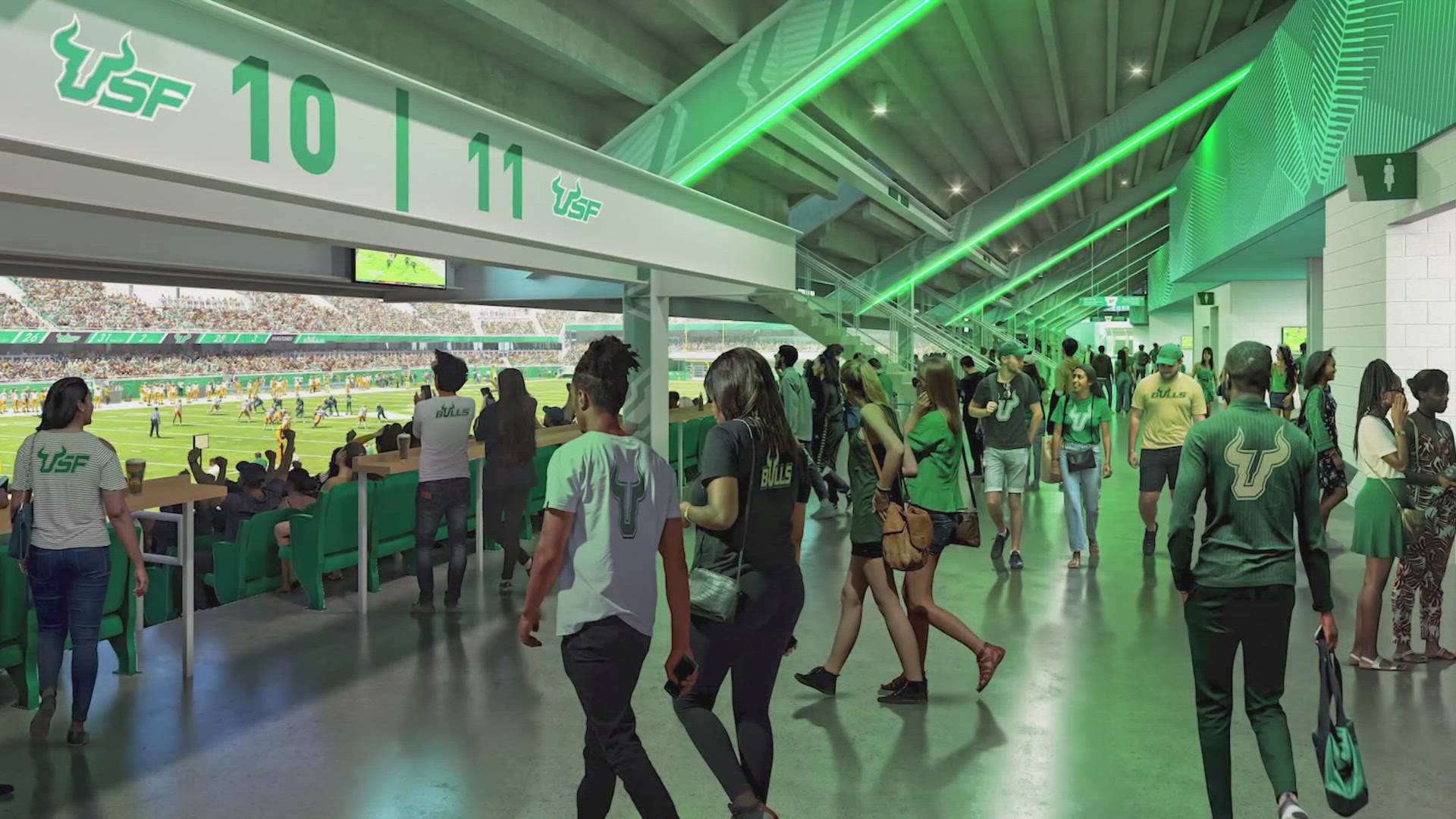 Ahead of the historic on-campus stadium groundbreaking, the University of South Florida unveiled four new renderings of the facility.