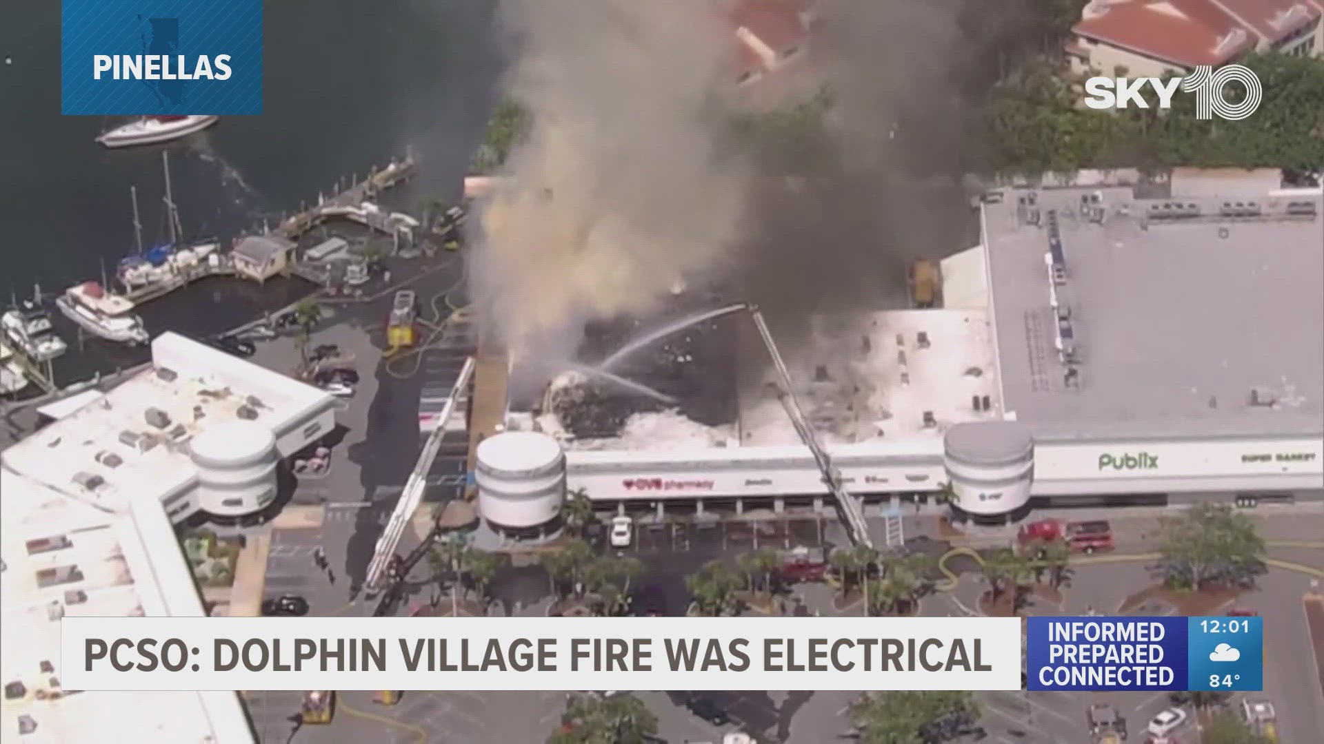 The fire in May destroyed several stores including CVS and Publix. 