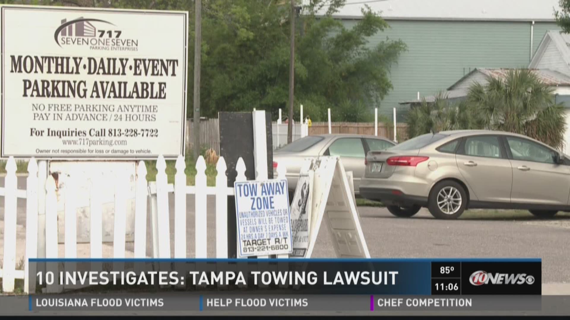 A lawsuit has been filed against a towing company and parking company over their practices.