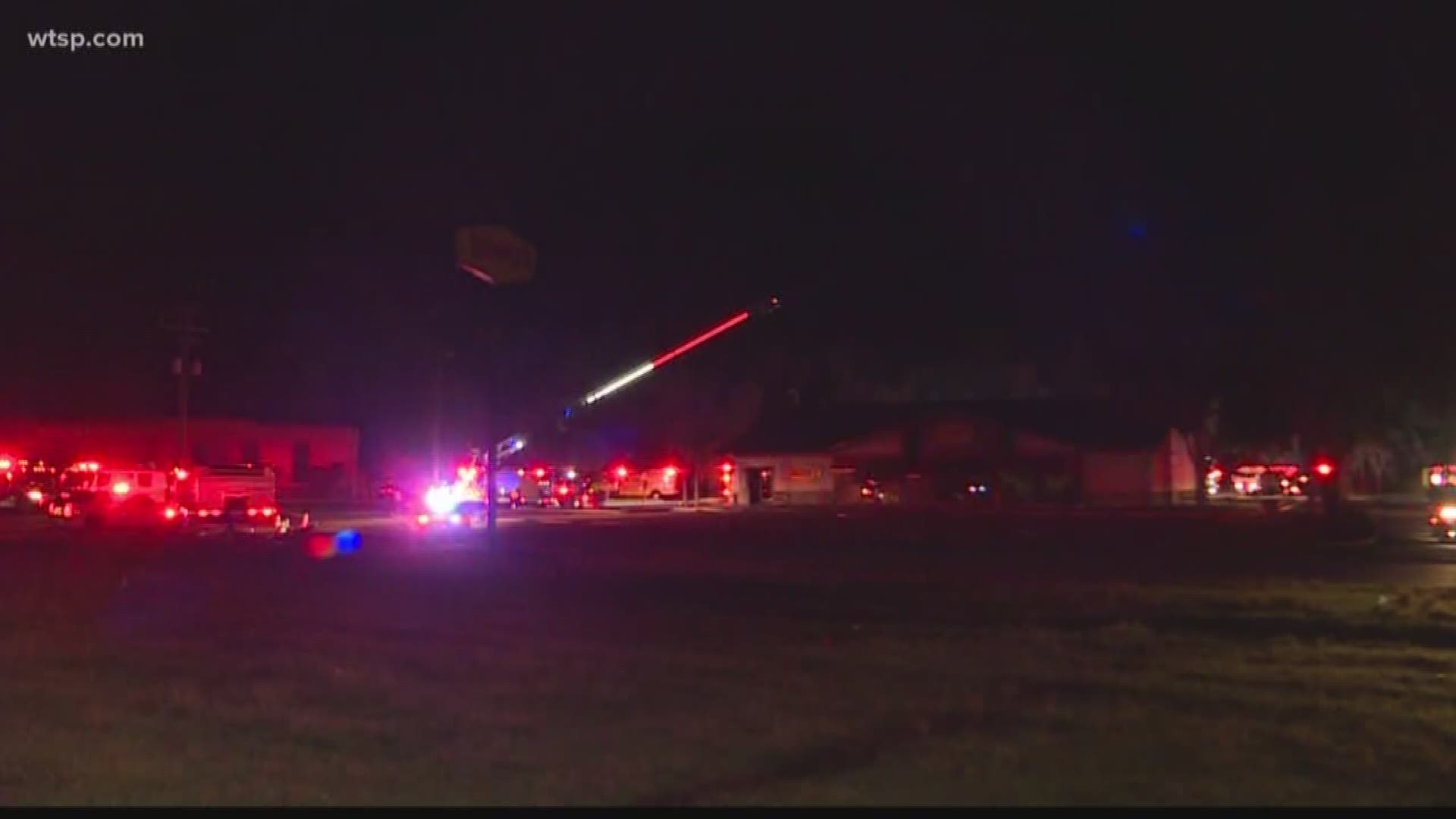 A fire broke out at a Denny's Restaurant in Ruskin overnight.