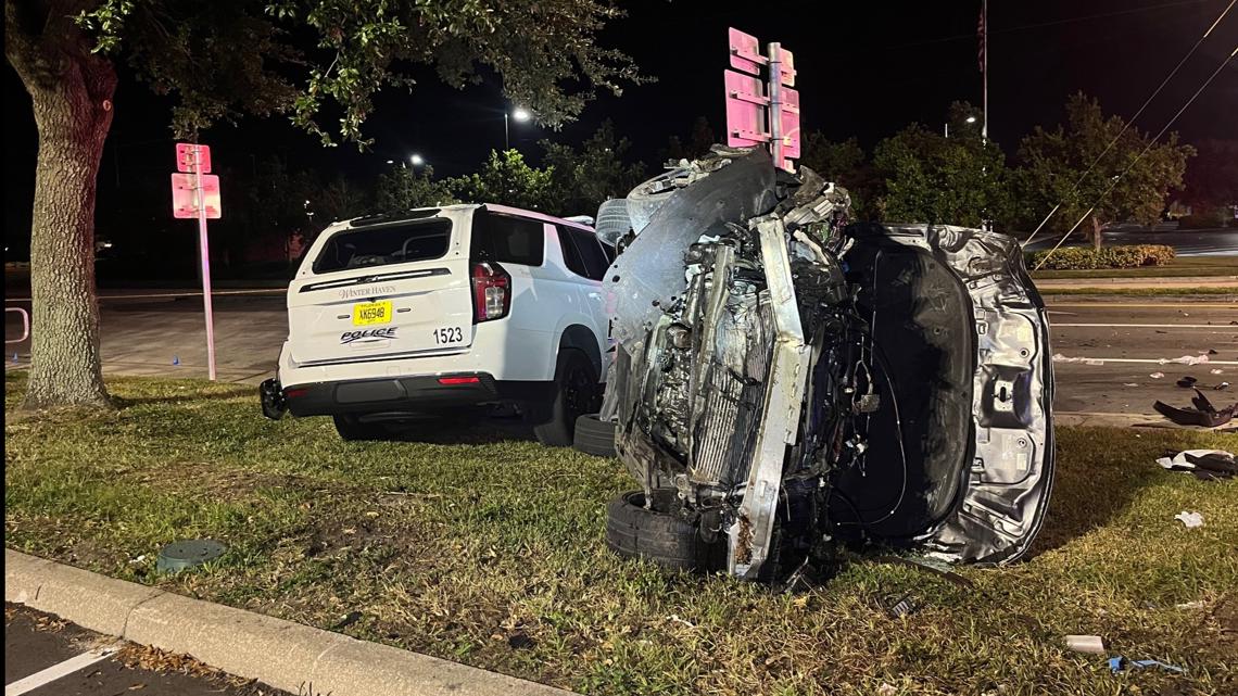 Winter Haven police officer, 21-year-old man injured following 'violent crash'