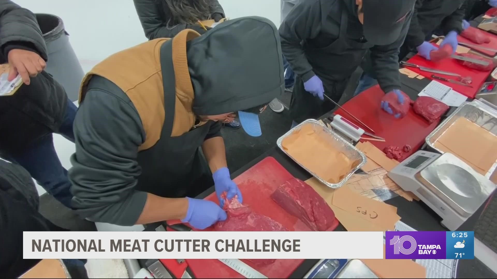 A total of 25 professional meat cutters from across the region competed Wednesday in hopes of moving on to the semi-finals.