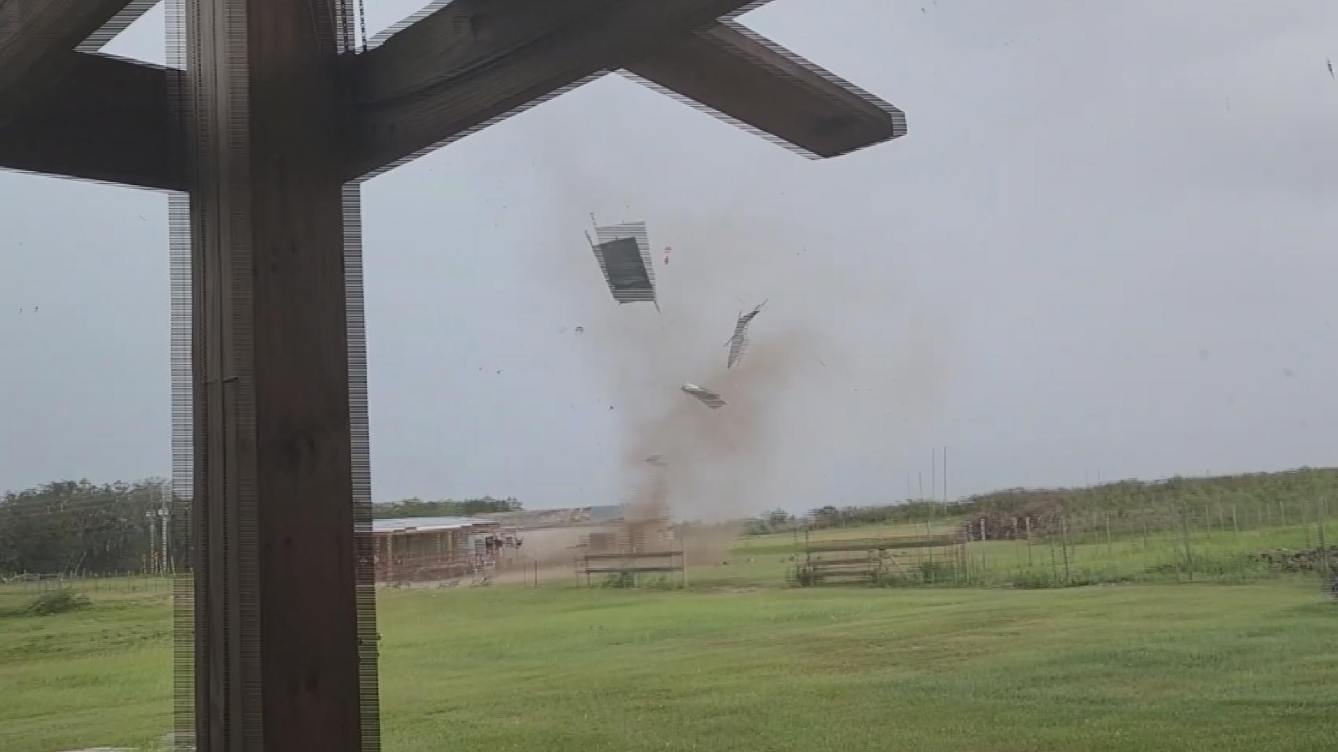 The National Weather Service described the formation as a landspout due to its weak circulation starting from the ground.