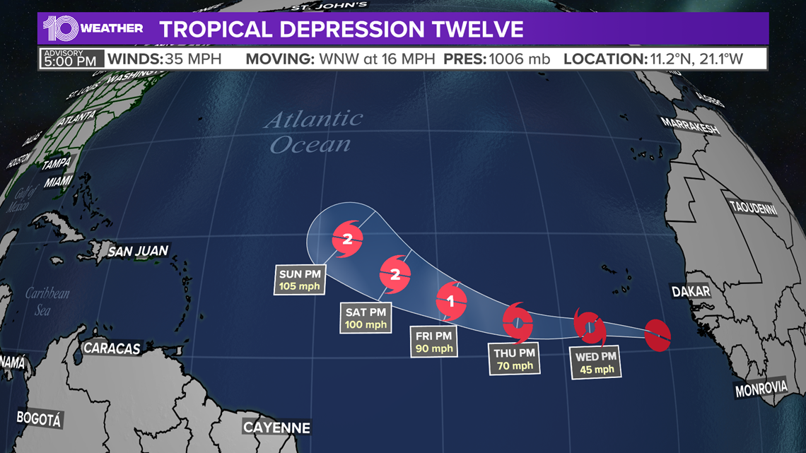 NHC: Tropical Depression 12 Forms | Wtsp.com