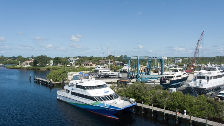 Bay Breeze' ferry arrives in the Tampa Bay area for service to