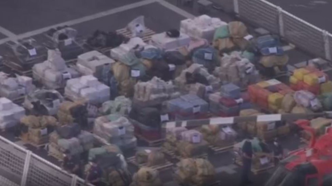 U.S. Coast Guard offloads major drug bust