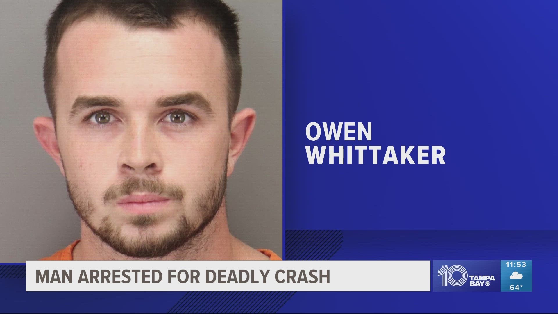 Owen Whittaker, 21, was charged with vehicular homicide.