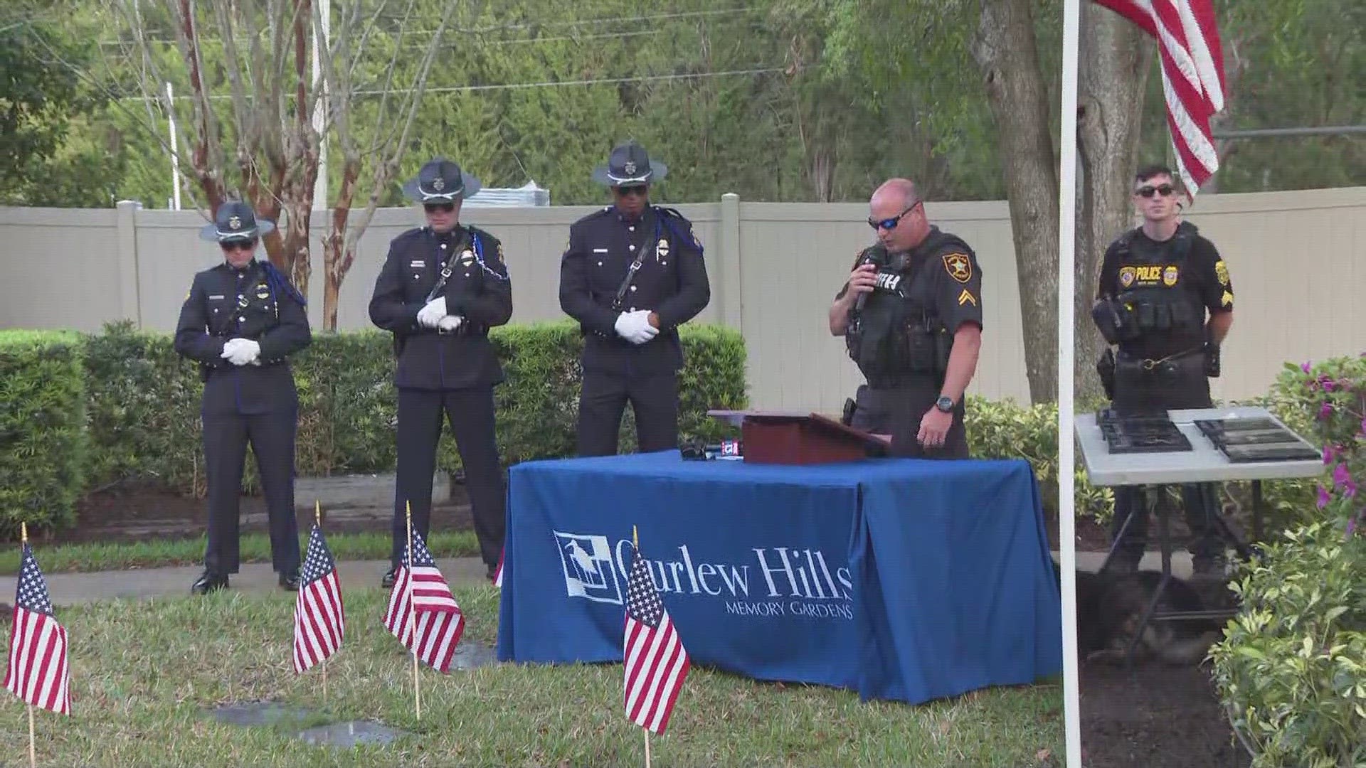 K-9 units honored retired canines that have passed away during the service.