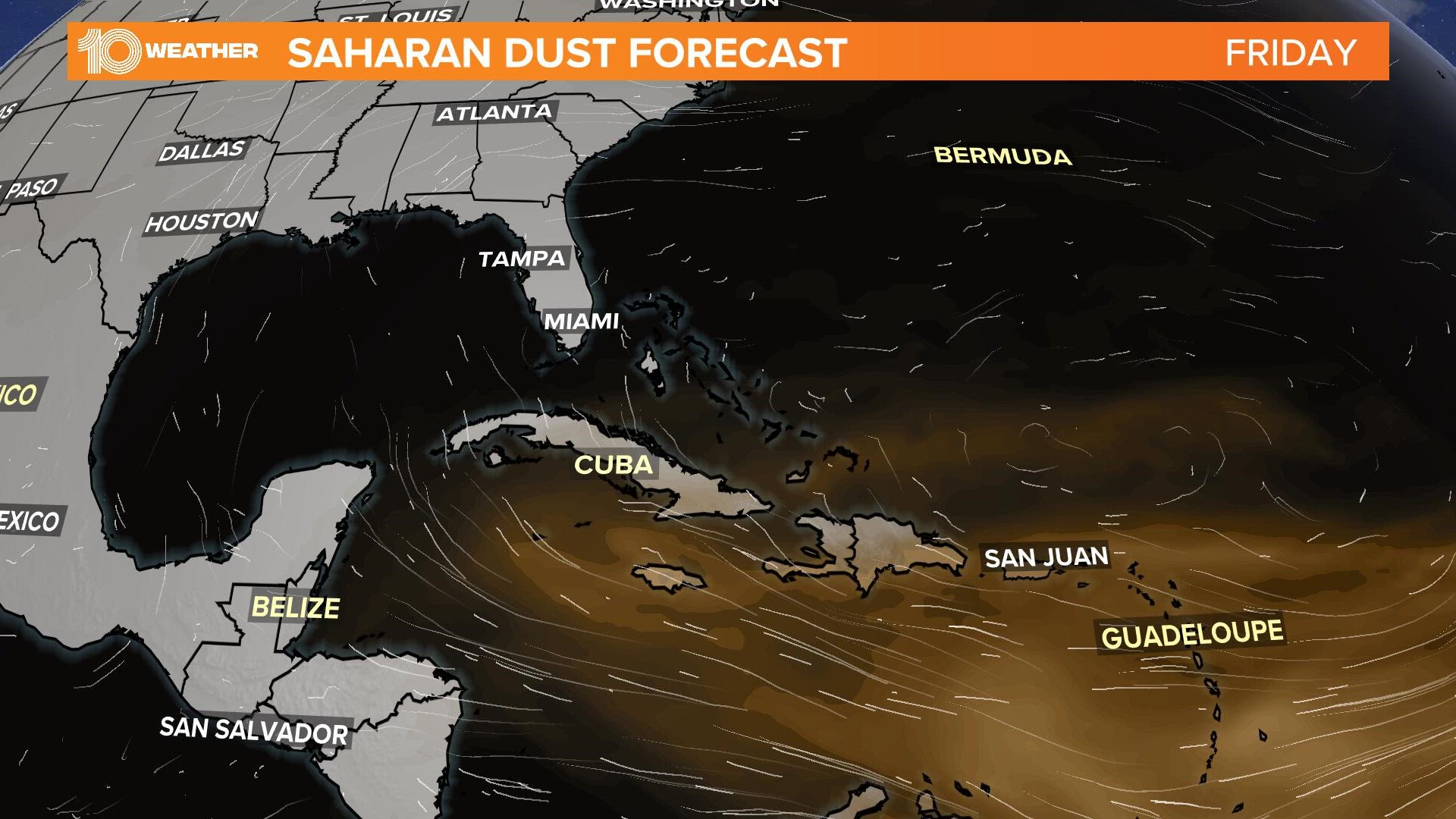 Saharan dust plume surges into parts of Florida this weekend