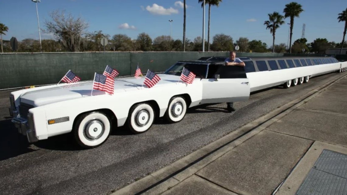 World's longest car on display in Orlando
