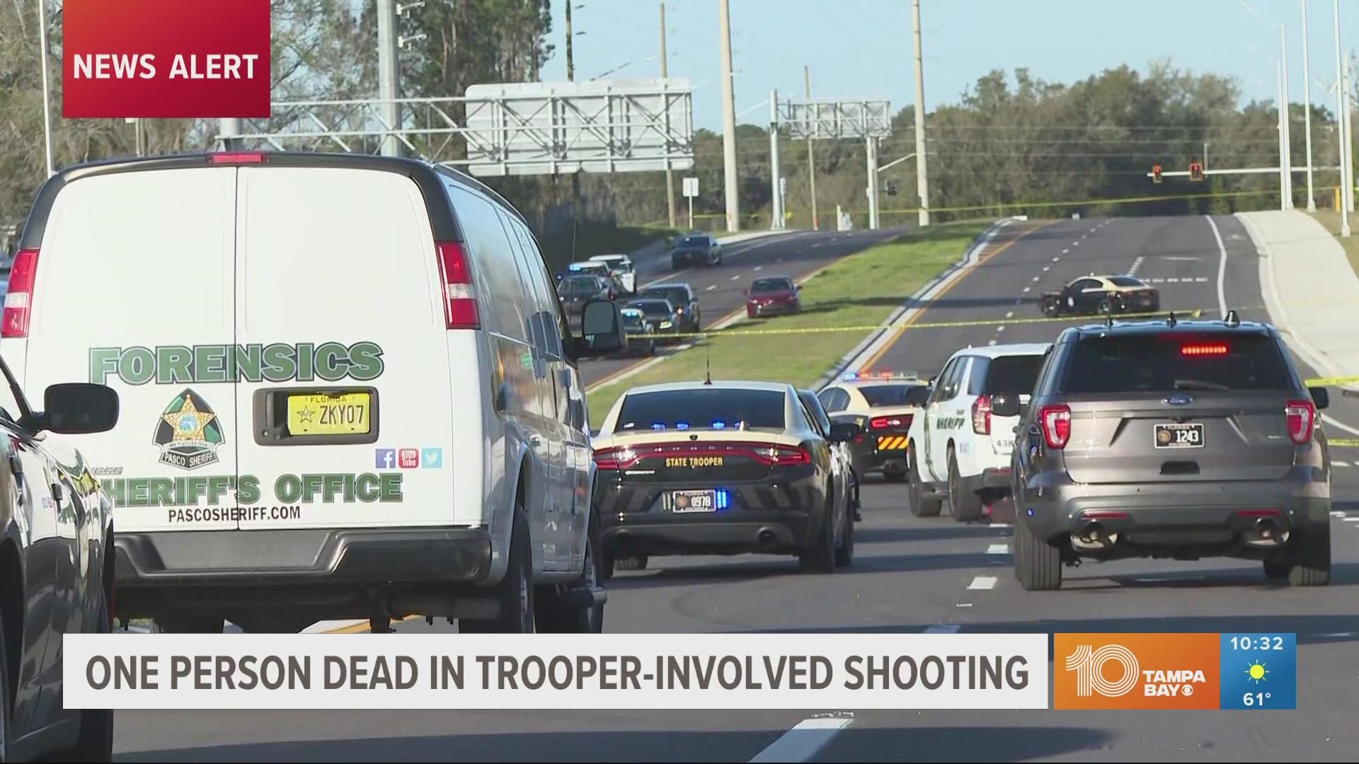 The shooting happened in the area of Overpass Road and I-75.