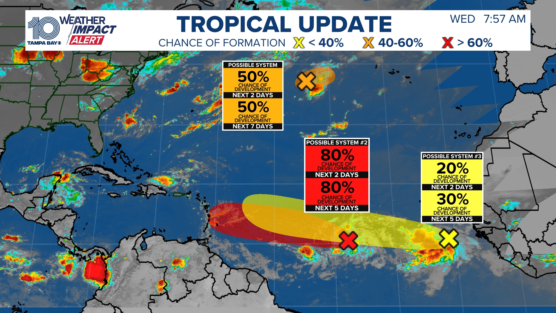 Tracking the Tropics: NHC monitoring 3 areas for possible development ...