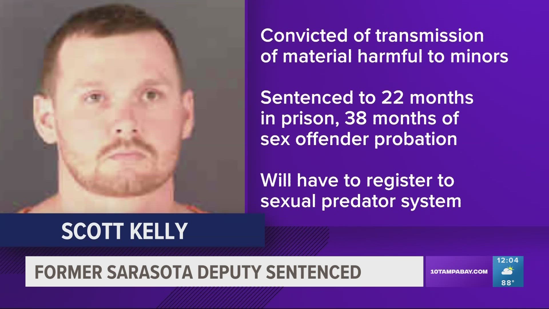 Scott Kelly was sentenced to 22 months in prison.