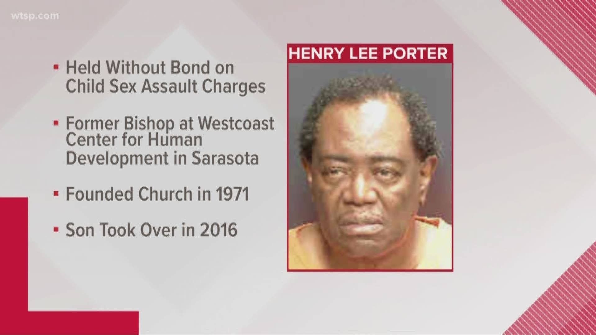 Henry Lee Porter was the founding bishop of Westcoast Center for Human Development in Sarasota.