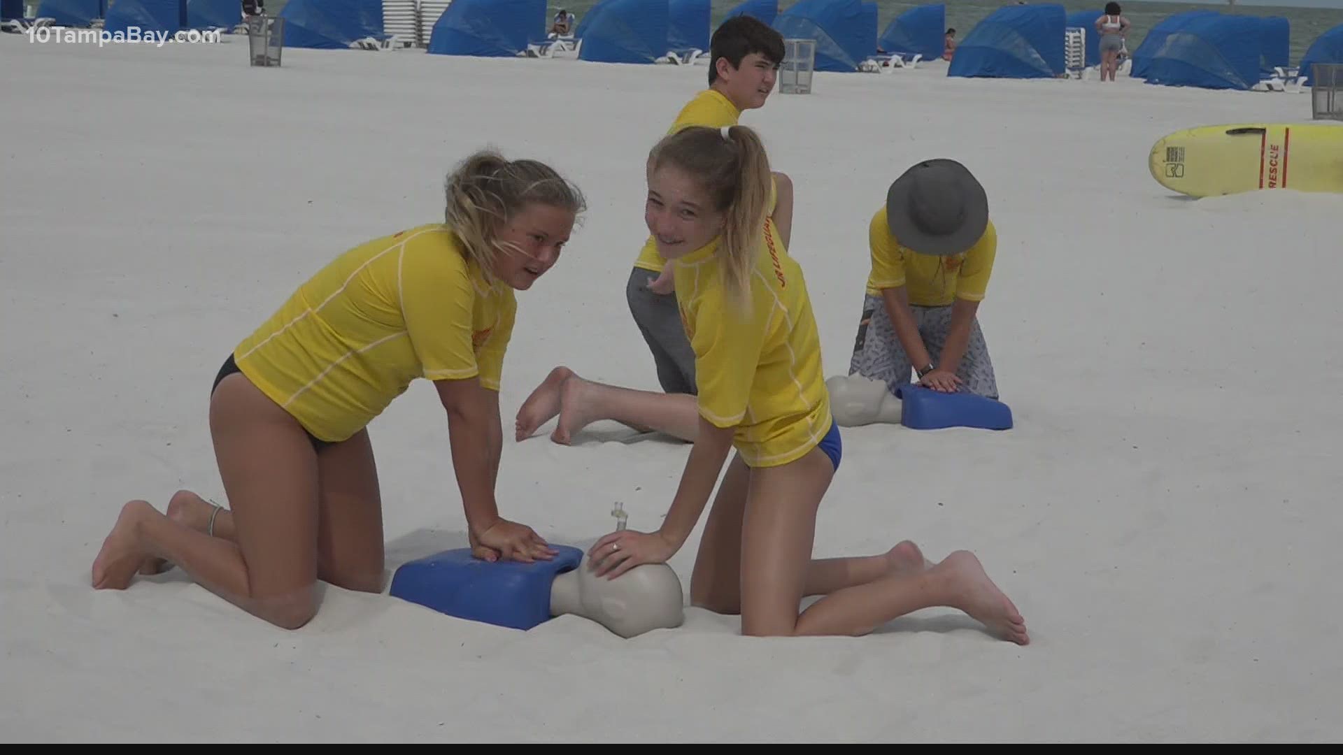 The Clearwater Fire & Rescue junior lifeguard camp teaches kids what it takes to look after swimmers at the beach.