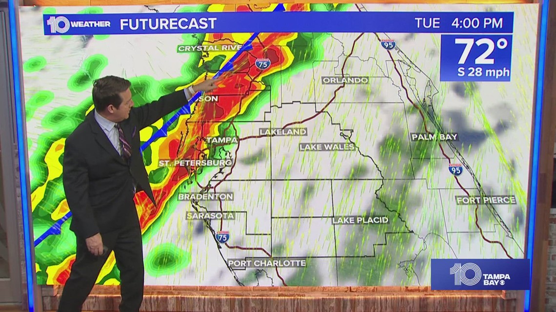 Tampa Bay weather Isolated tornadoes, coastal flooding possible