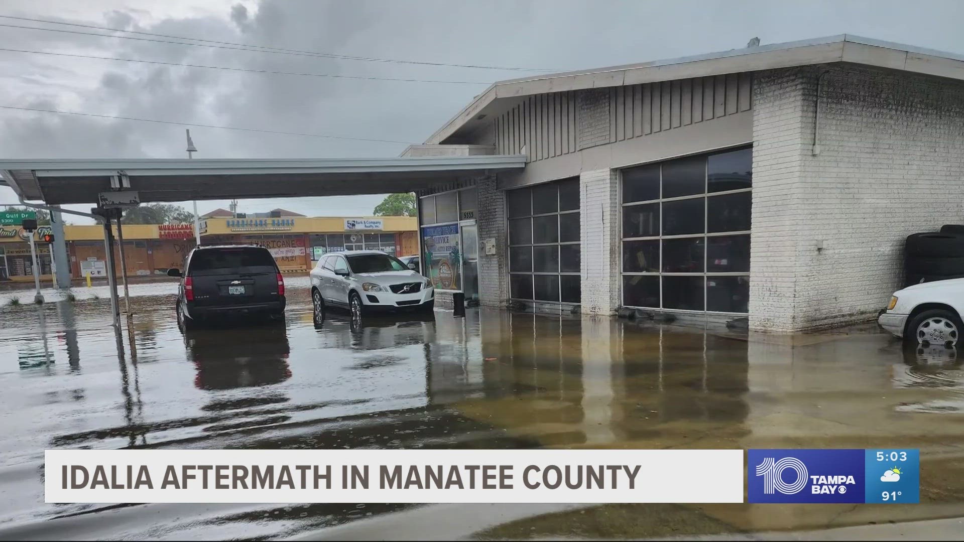 Manatee County will have trucks through the weekend sweeping debris and cleaning up to prevent further damage issues.