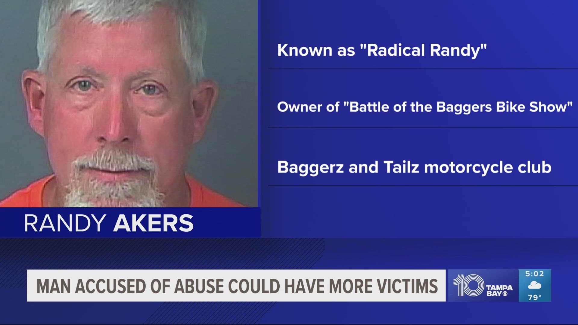 He is accused of child sexual abuse after 2 victims came forward. Deputies are seeking more information and believe there may have been other victims.