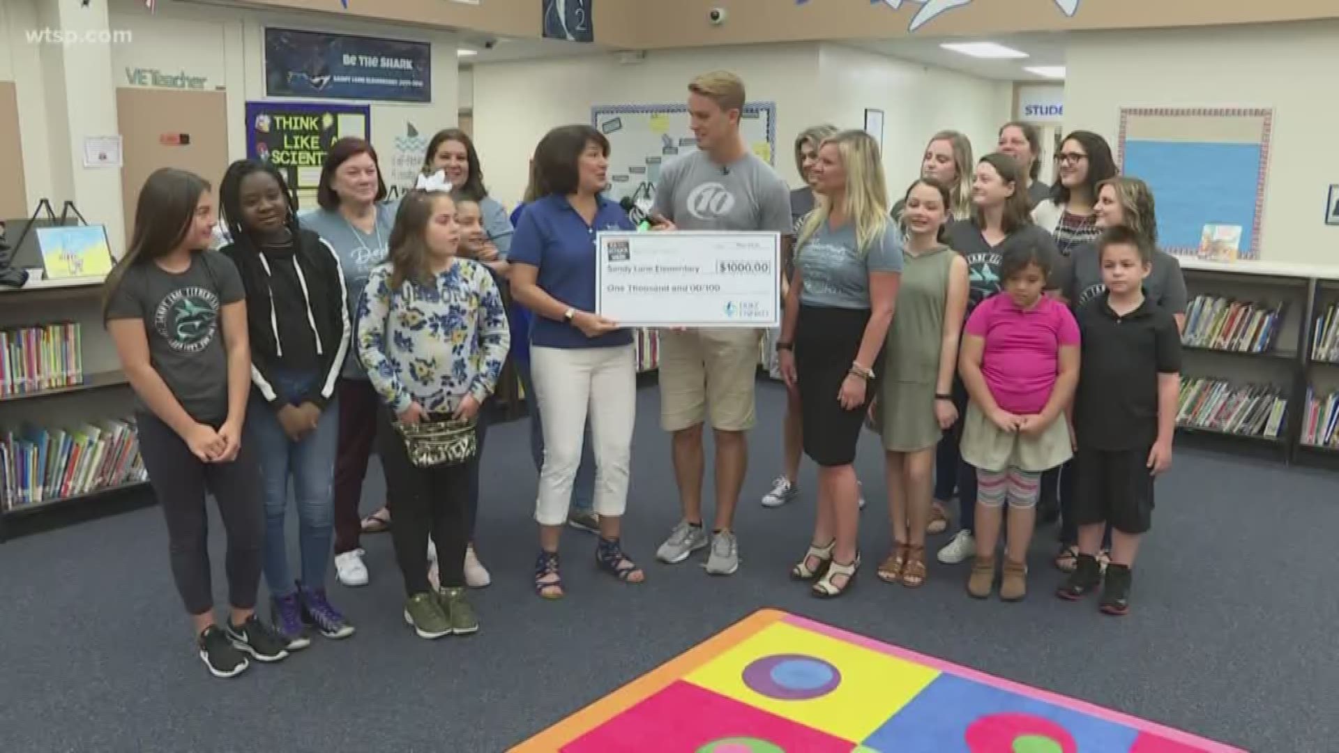 Duke Energy Florida presented a $1,000 check to Sandy Lane Elementary School. https://on.wtsp.com/2Q7ab5E