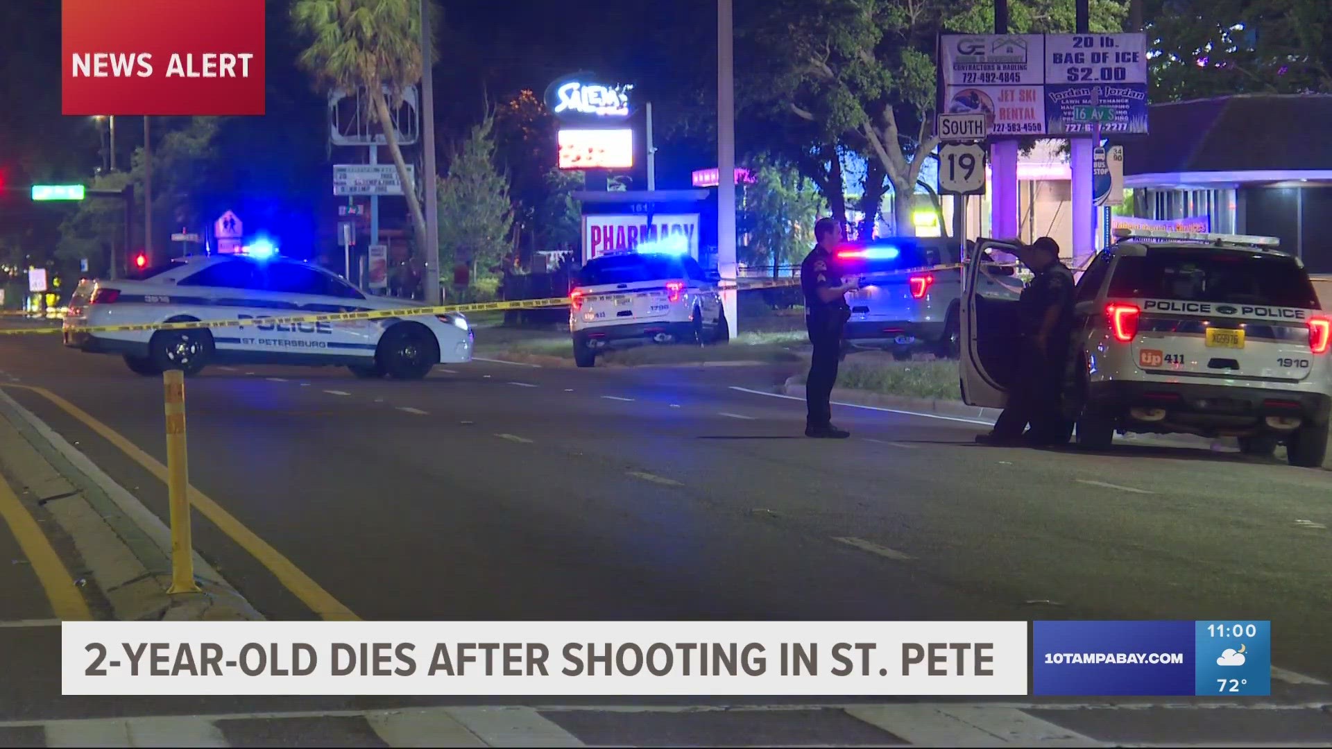 The child was reportedly pronounced dead at a hospital.