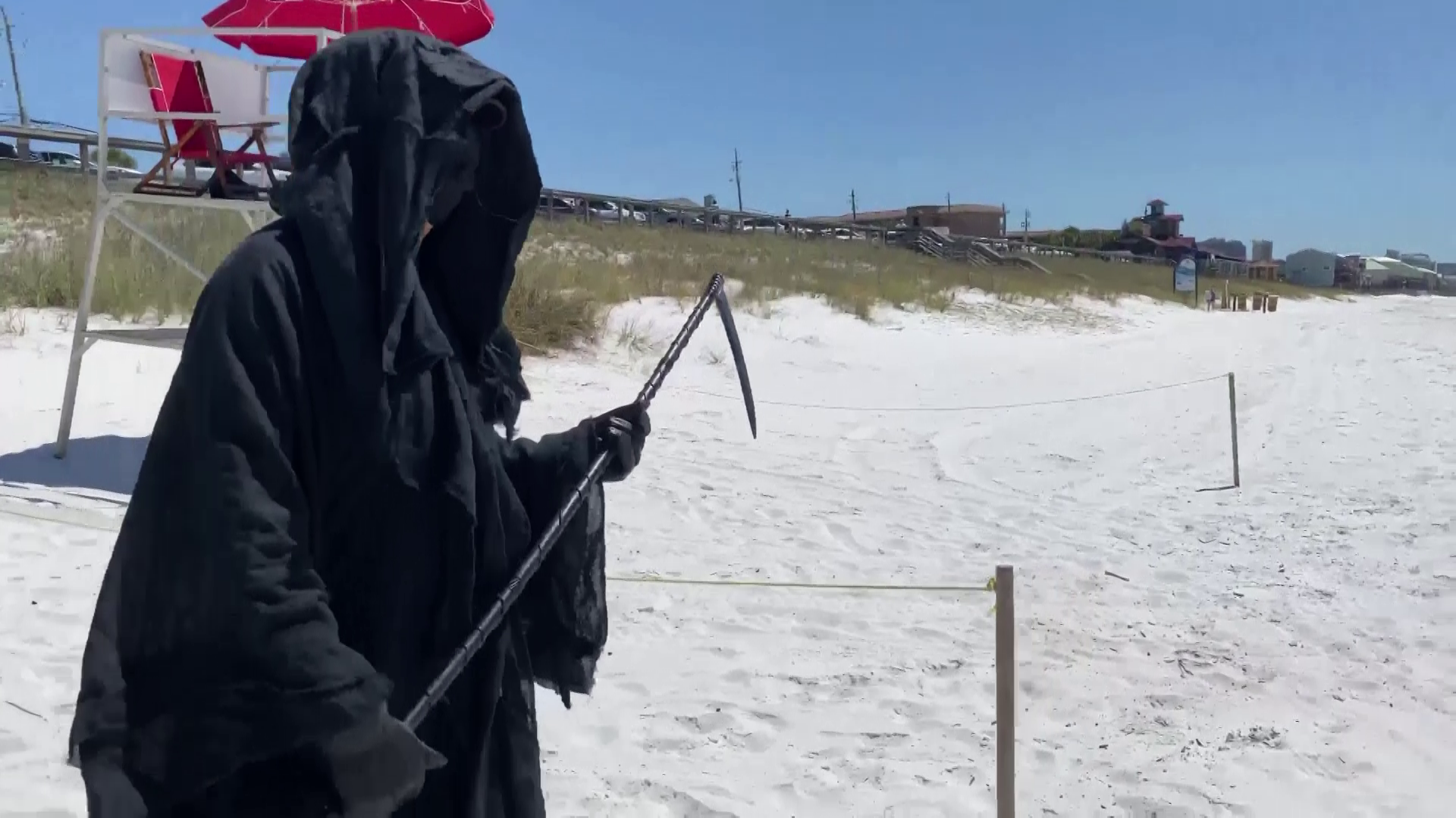 The Grim Reaper Visits Florida S Beaches With Coronavirus Message