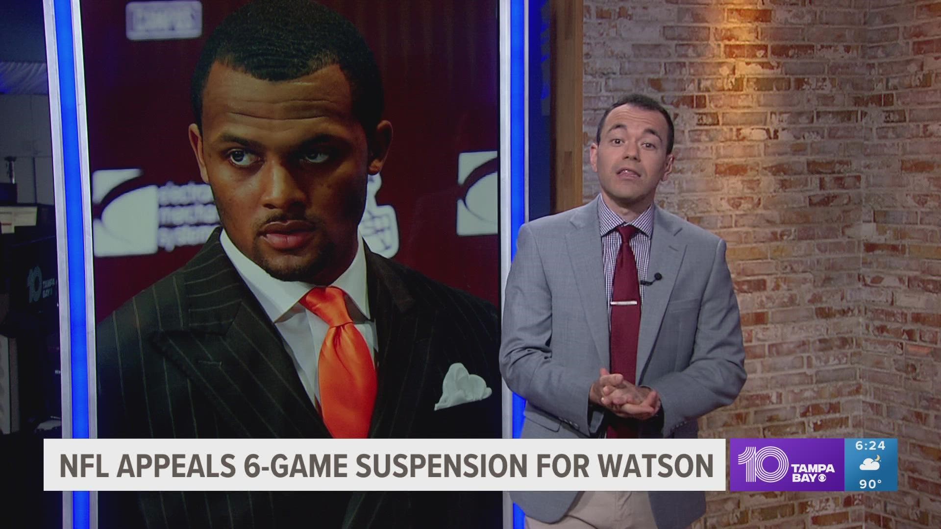 NFL Appealing Browns QB Deshaun Watson's 6-game Suspension | Wtsp.com