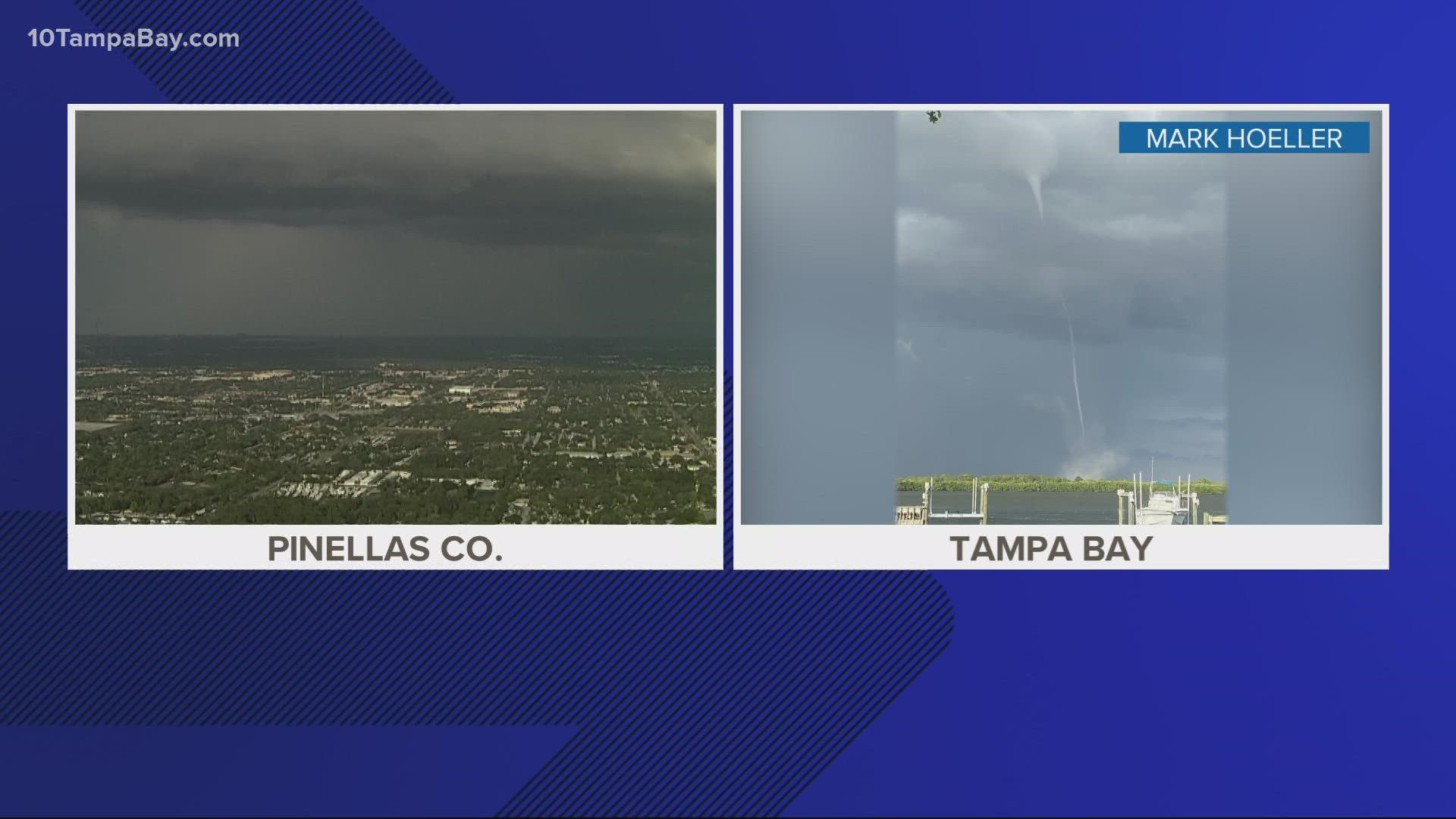 Social media photos captured the funnel cloud around 6:28 p.m.