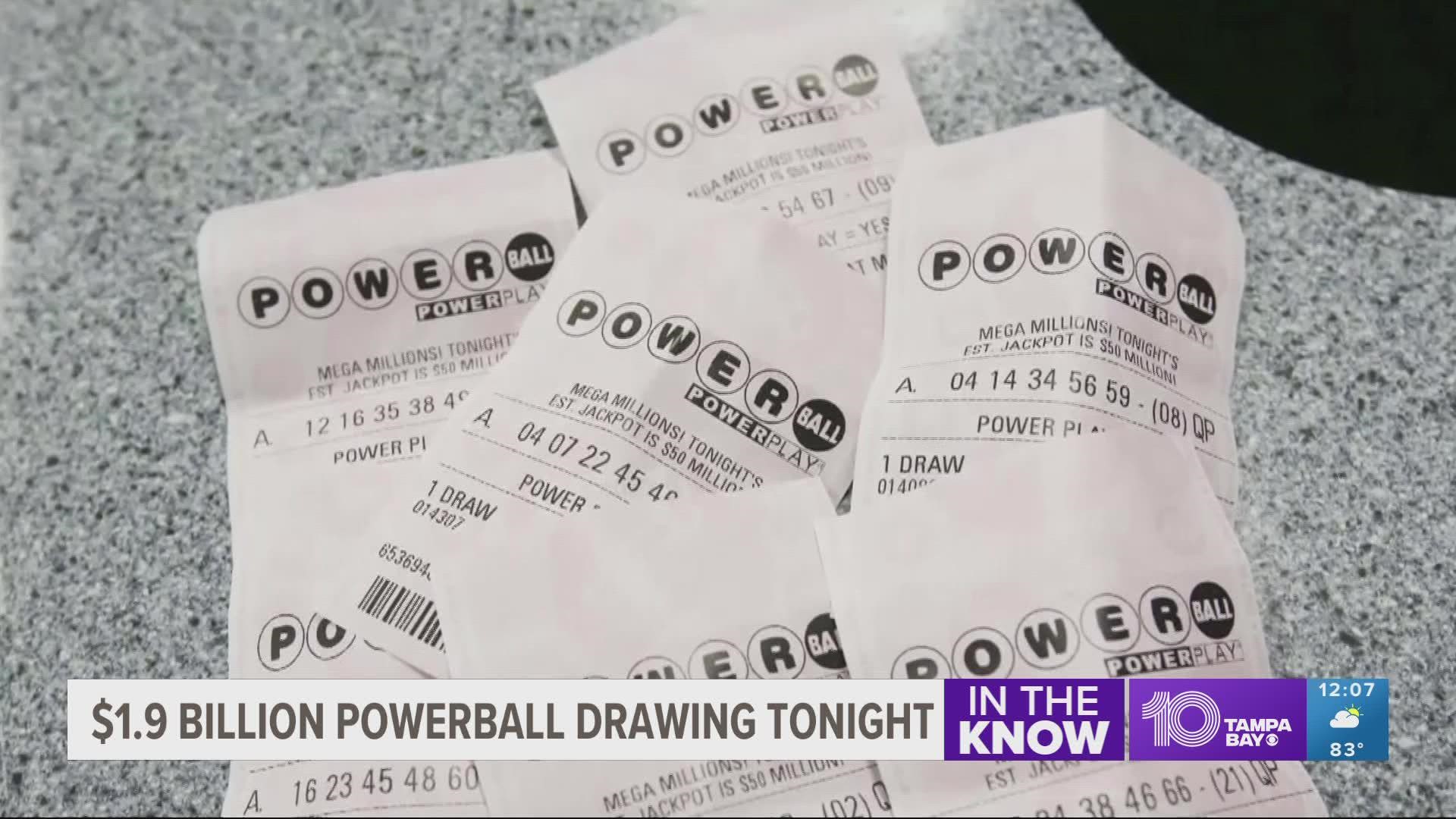 Powerball drawing delayed, has $1.9B jackpot