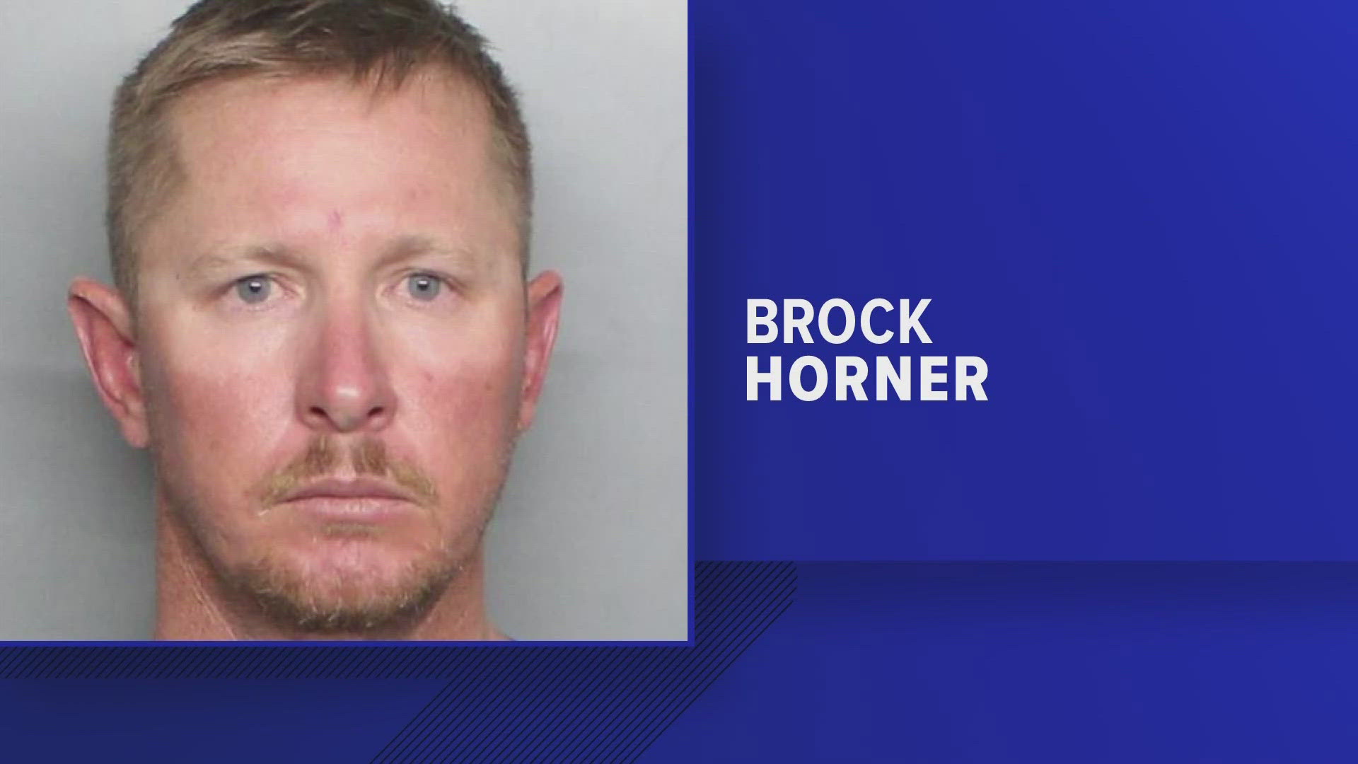 Brock Horner, 40, has been charged with burglary with assault or battery, according to the Punta Gorda Police Department.