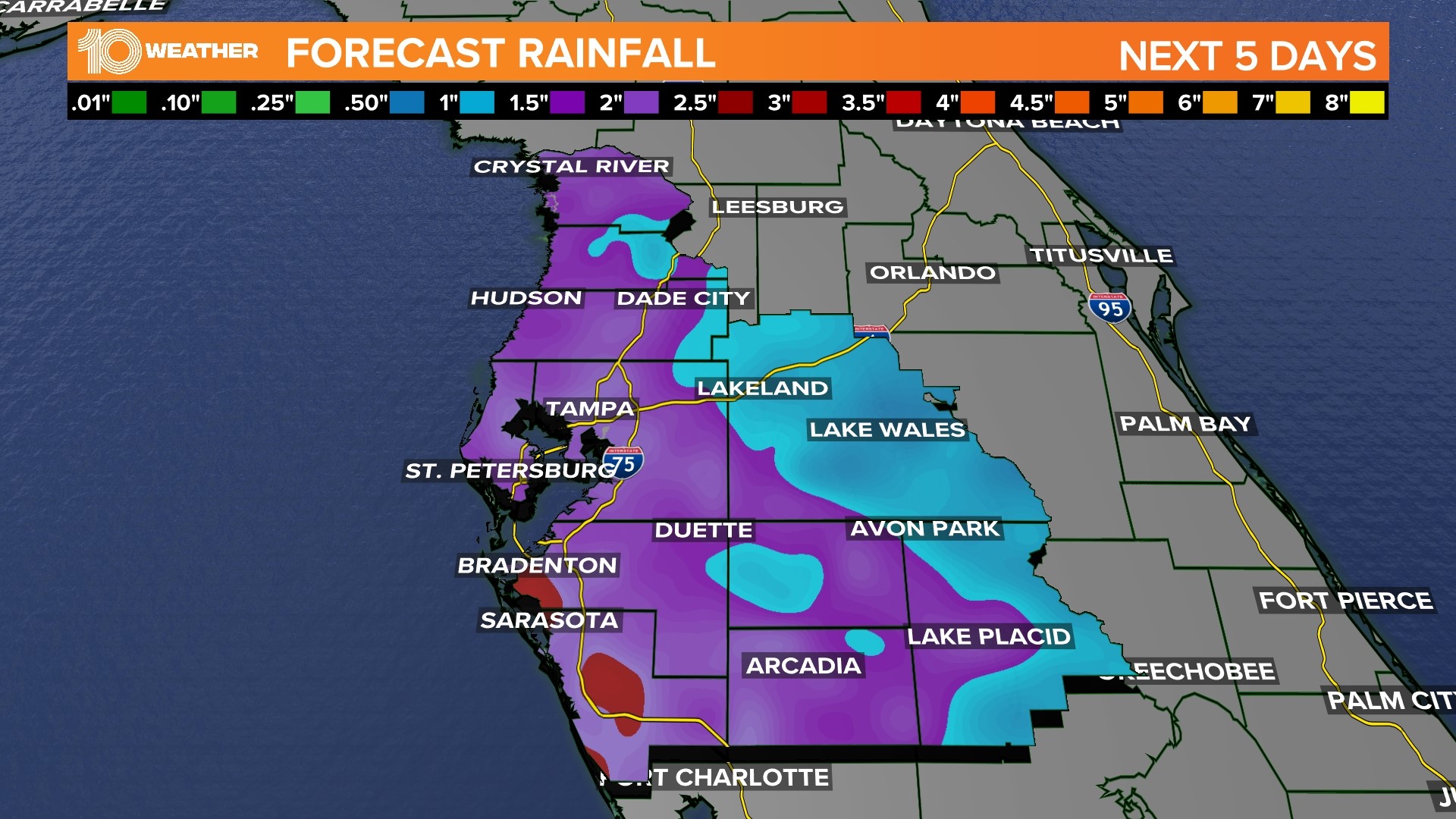 Florida forecast: Rain chances to increase this week | wtsp.com