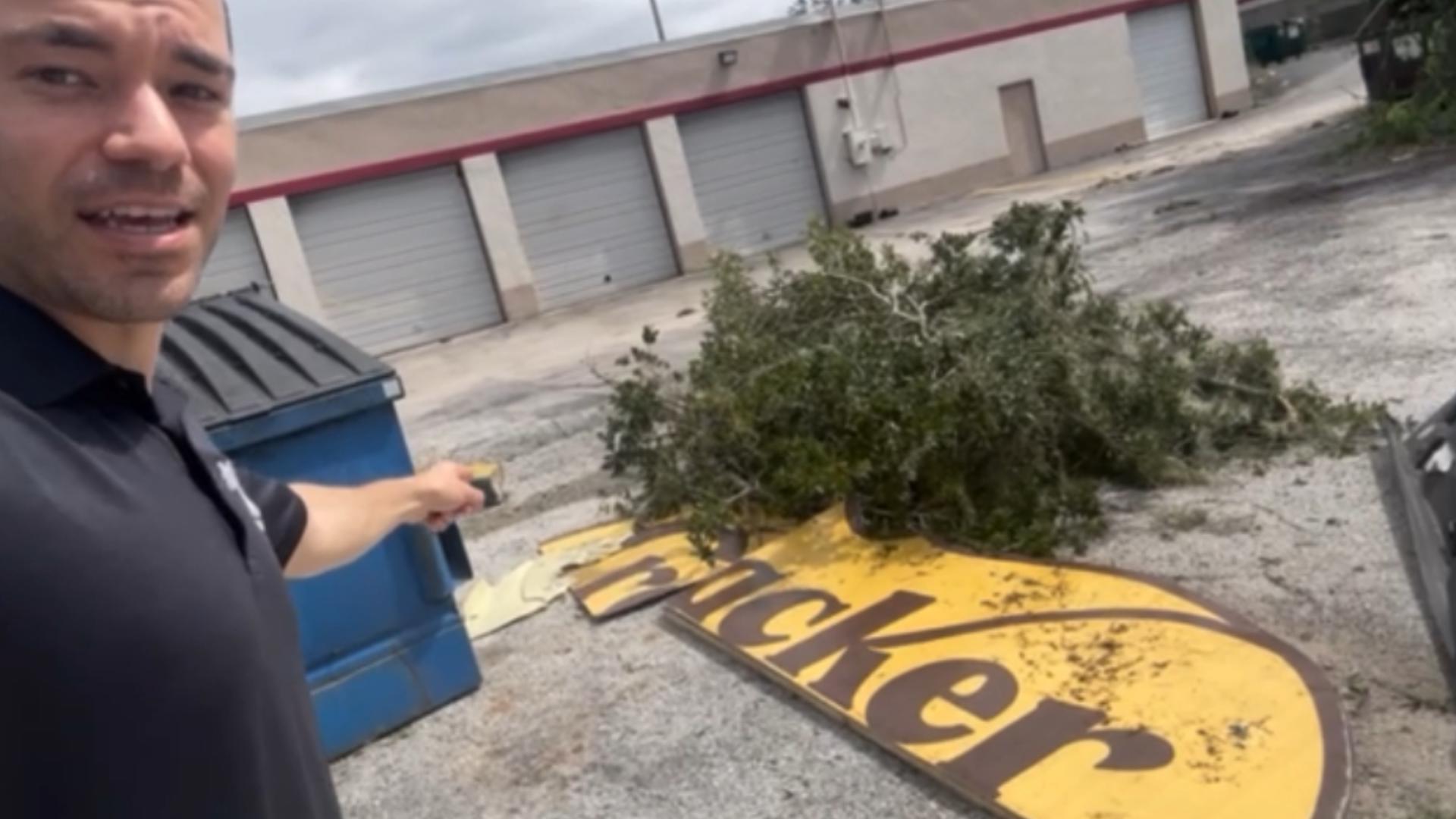 10 Tampa Bay's Evan Closky found the sign in the Brandon area.