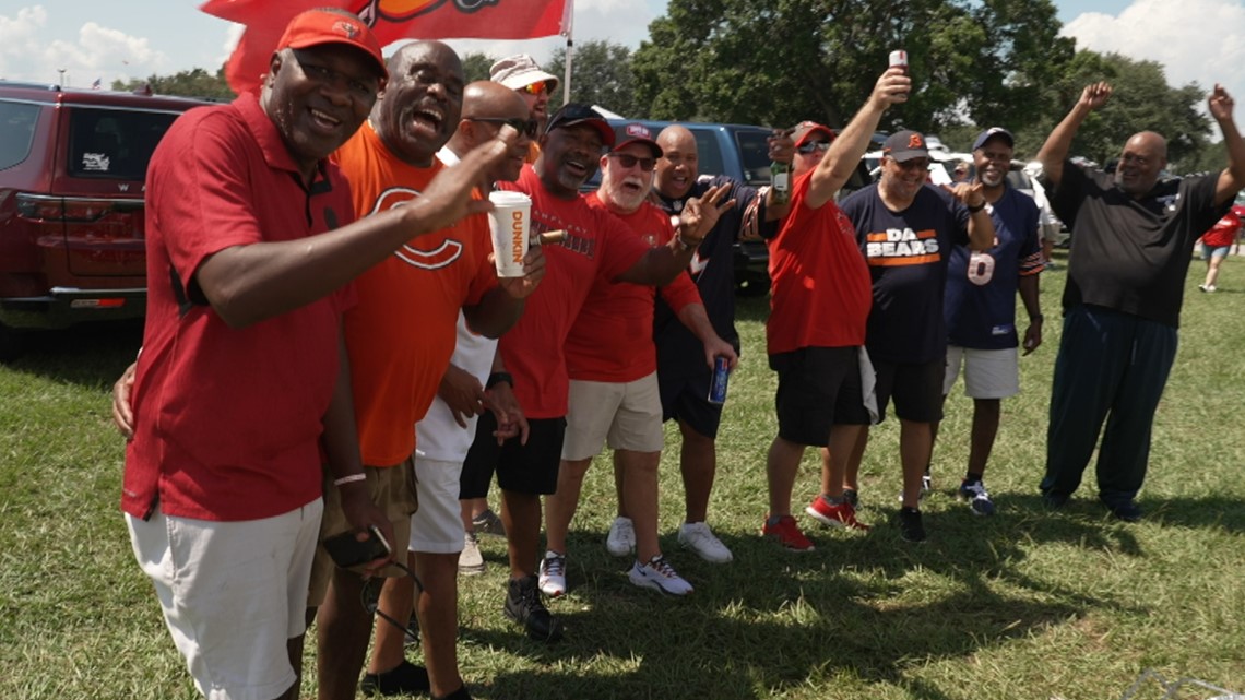 Bucs fans celebrate win against Bears at home opener