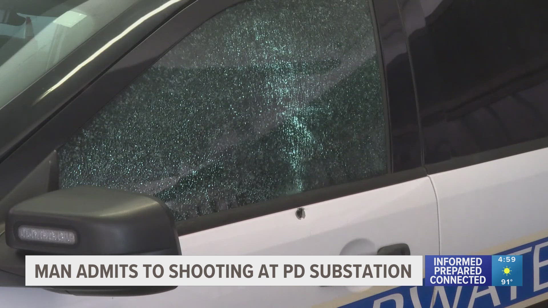 Police Chief Eric Gandy said no one was injured in the shooting, and despite the man turning himself in, he's not talking to investigators about why he did it.