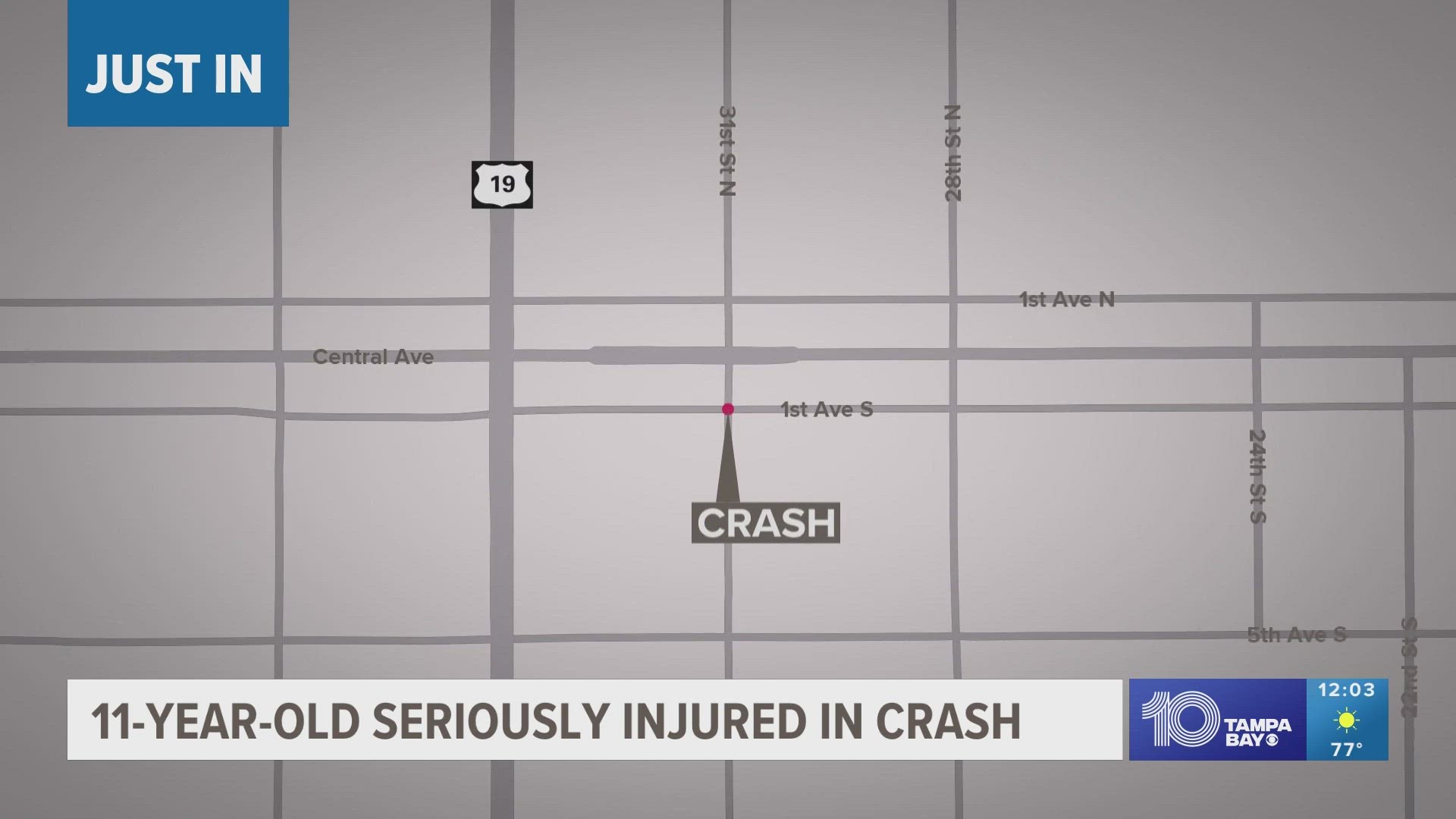 11-year-old seriously injured in crash Monday morning in St. Pete ...