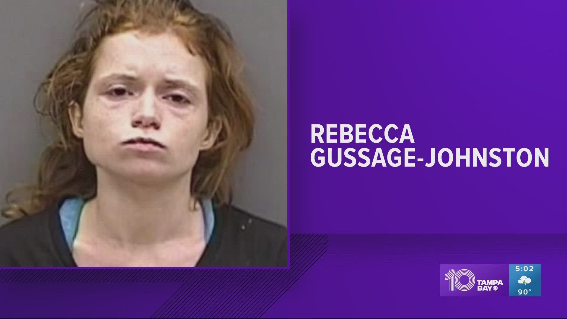 Rebecca Gussage-Johnston was initially arrested and charged with aggravated child abuse resulting in great bodily harm and child neglect on May 19.