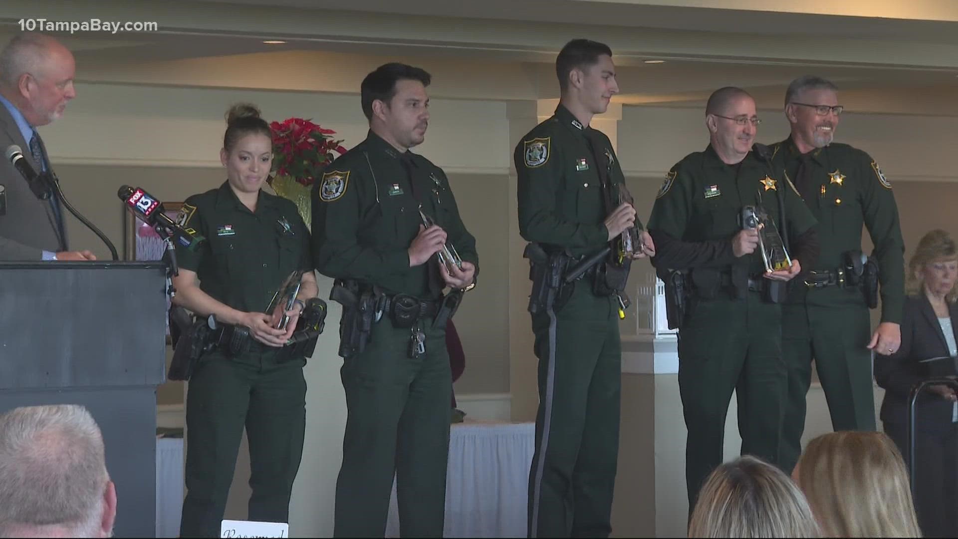 A handful of Manatee County deputies and volunteers were honored on Friday for their service to the community at the sheriff's office annual awards banquet.