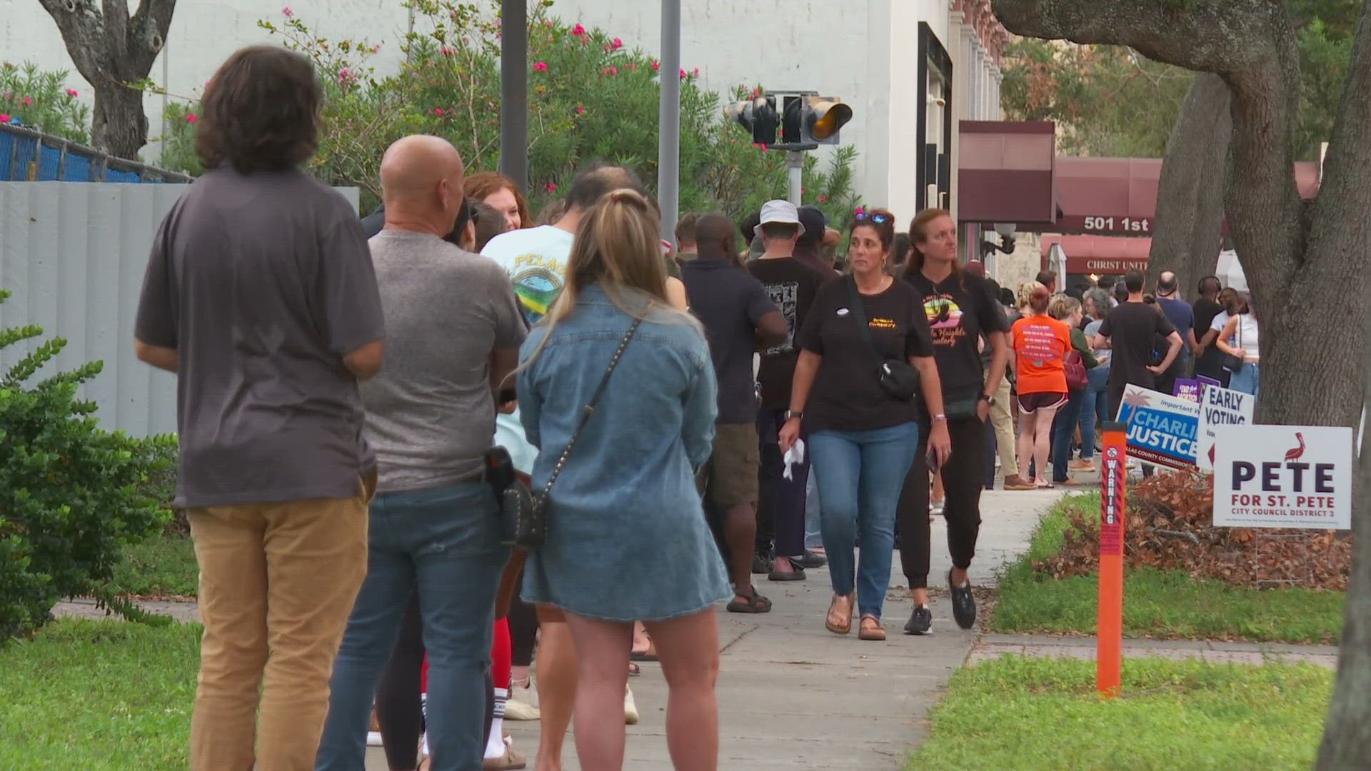 Pinellas County added an extra day of early voting due to the hurricanes.