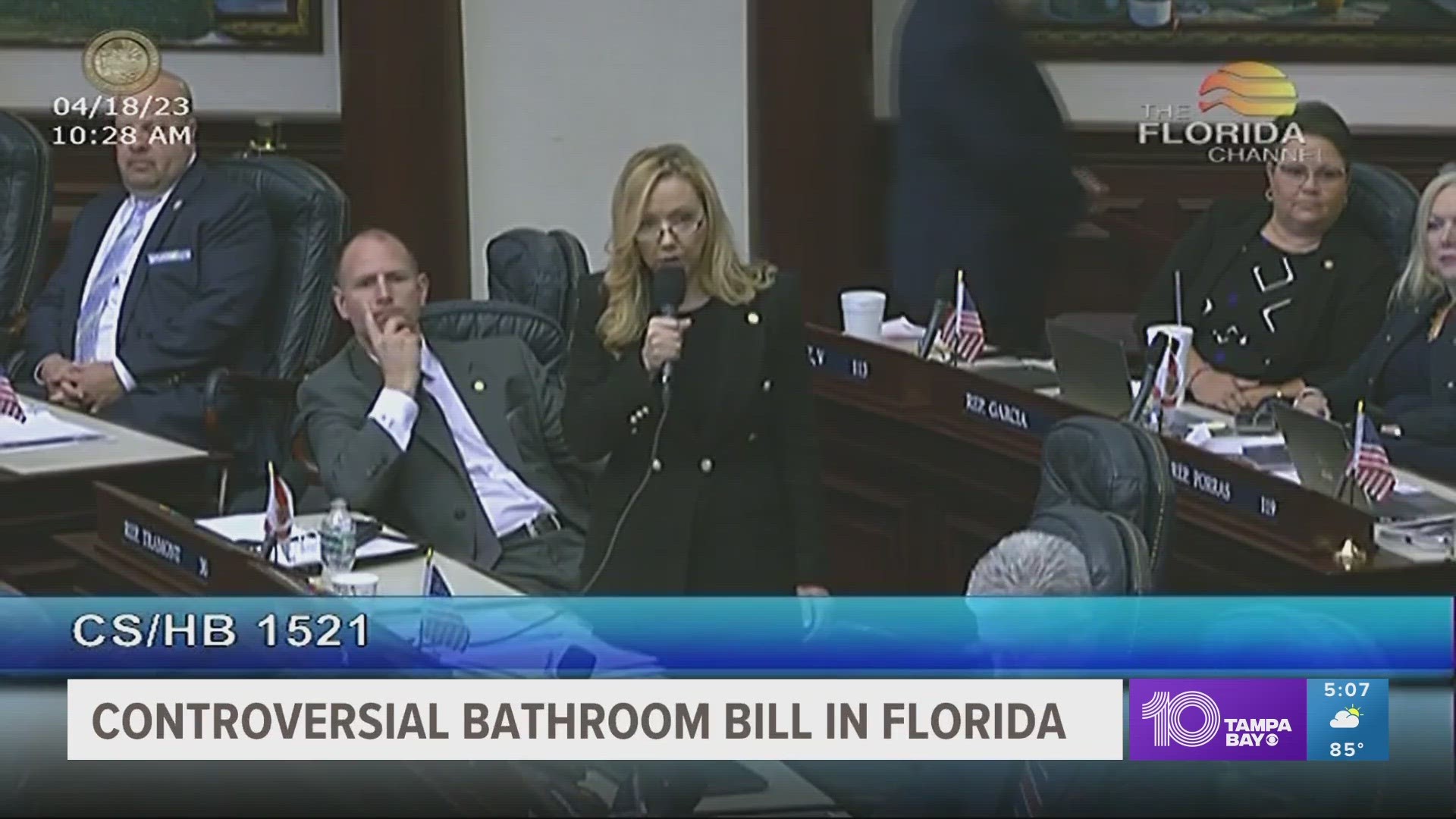 Floridians must use the bathroom of their sex assigned at birth. A misdemeanor charge for violation is possible.