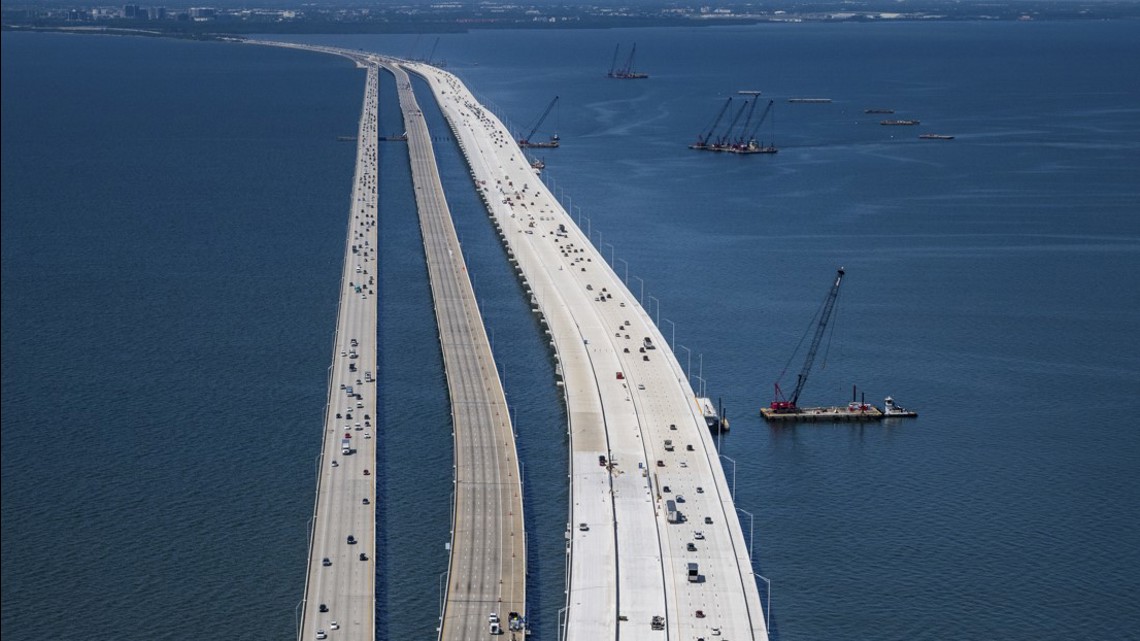 FDOT lowers speed limit on Howard Frankland Bridge due to construction projects