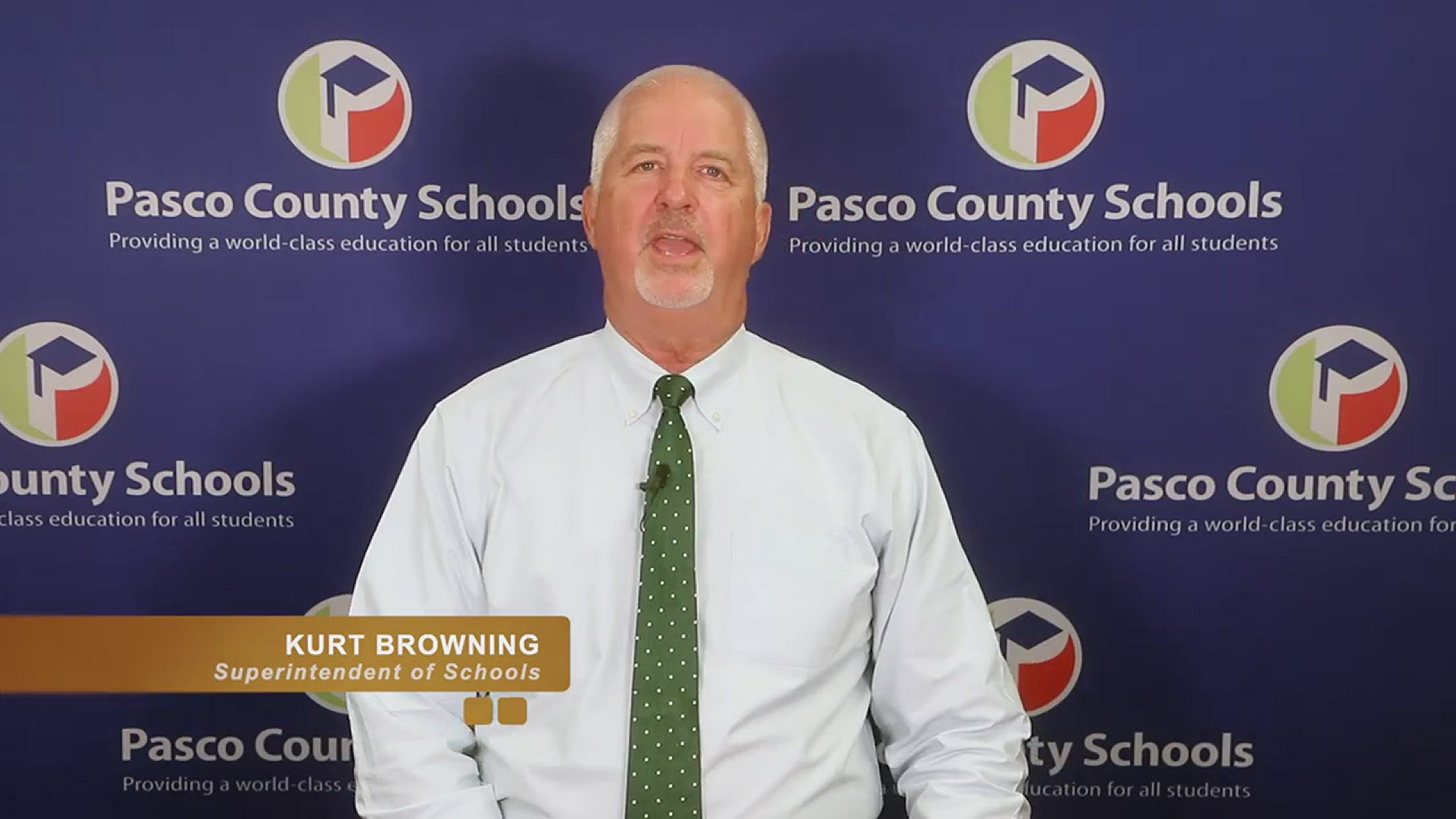 Pasco County School Superintendent Kurt Browning took to social media on Thursday to address students' return to school and the coronavirus.