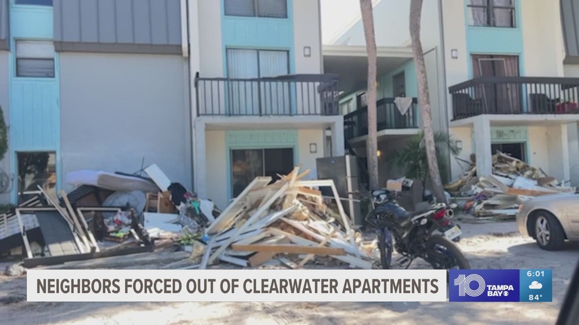 Neighbors forced out of Clearwater apartment following Hurricane Milton