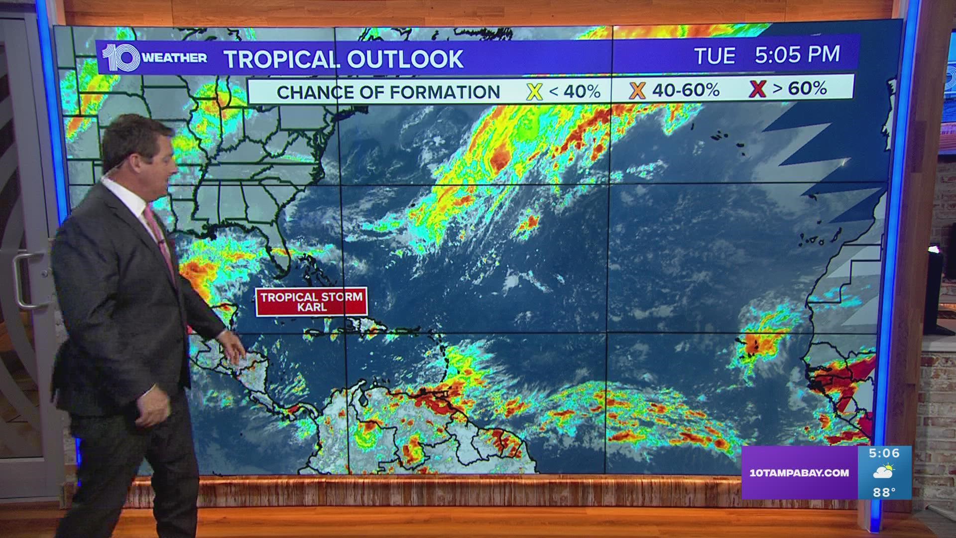 The storm will be approaching the coast of Mexico on Thursday.