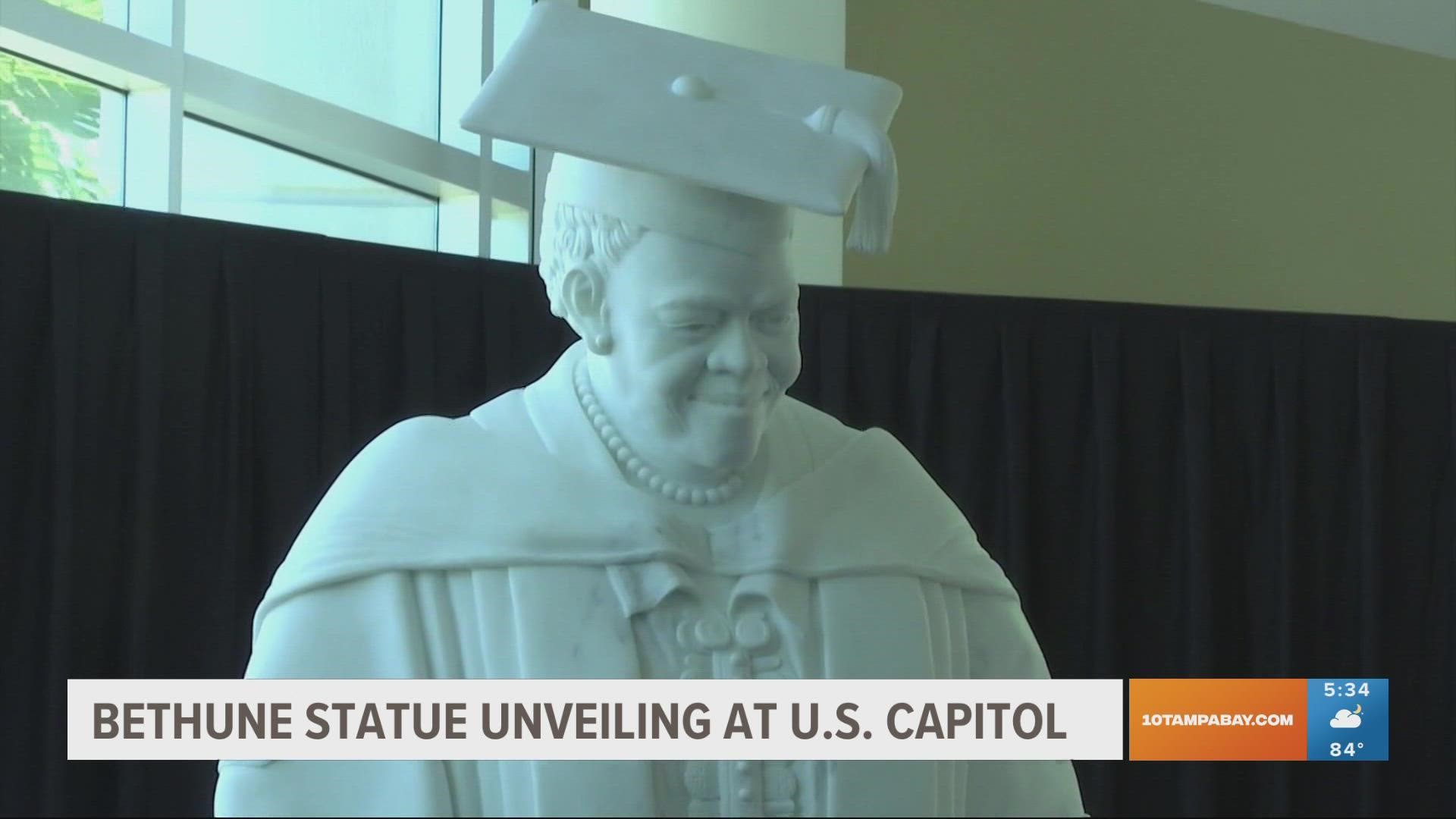 Dr. Bethune's statue marks the first time in US history that an African American will represent a state in the National Statuary Hall.