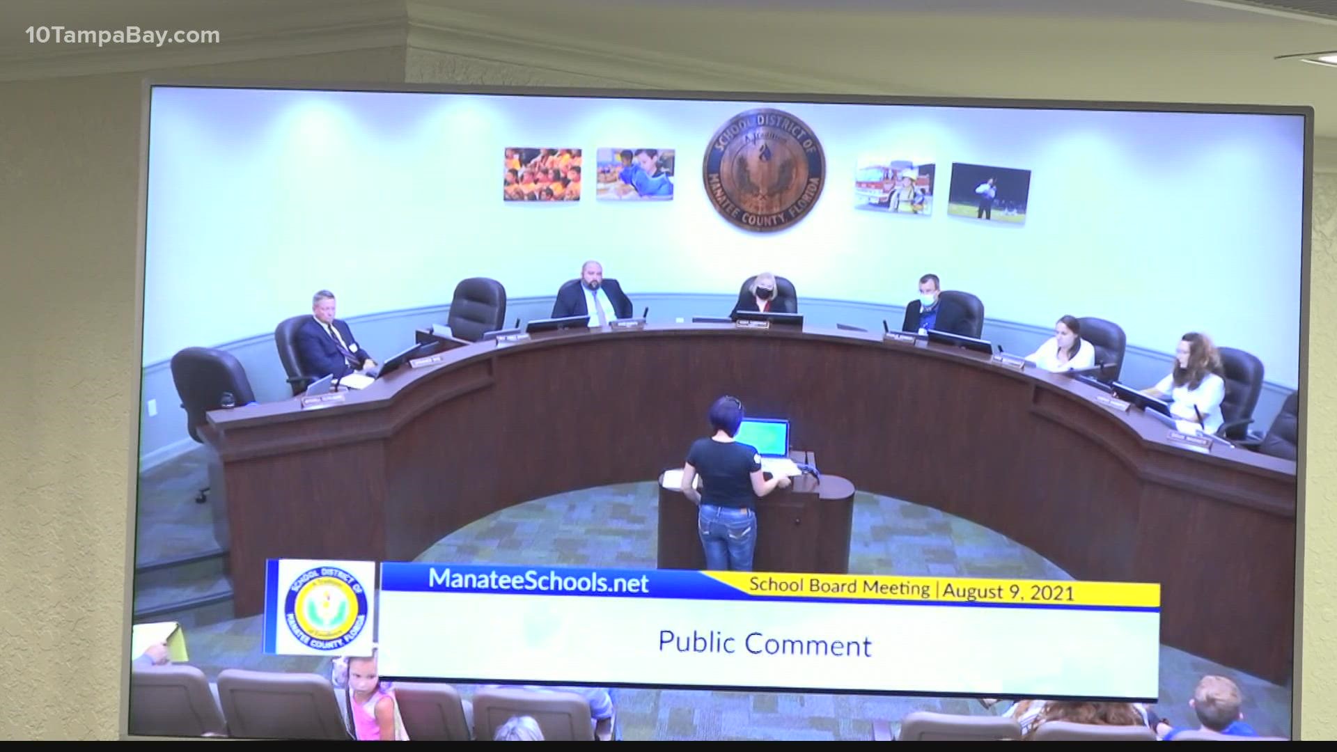 The district discussed a rule adopted by the Florida DOE, which allows students to transfer if they experience to "COVID-19 harassment," such as wearing masks.