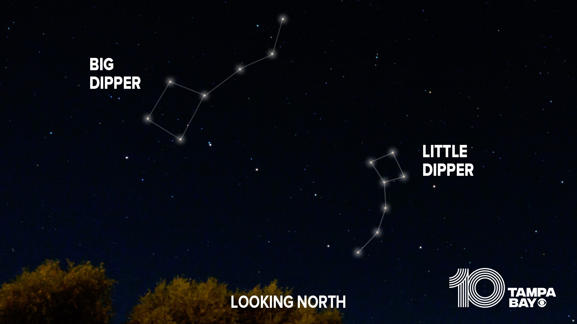 How to see Big and Little Dippers in Tampa Bay night sky